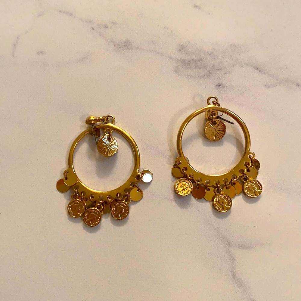 Gold Coin Earrings